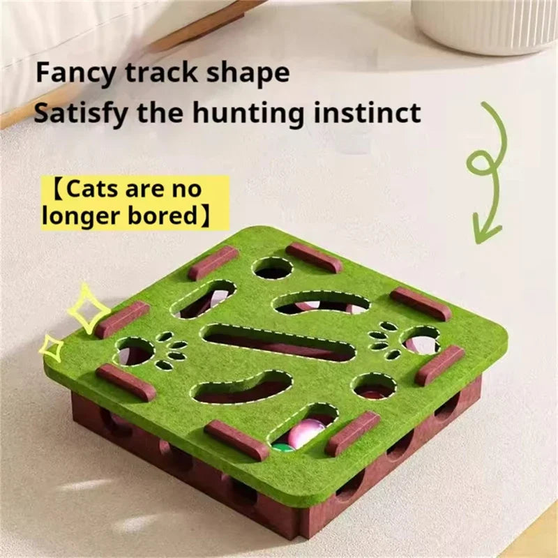 Cat Puzzle Toy Felt Puzzle Box Cat Exercise - ProPawPet.com