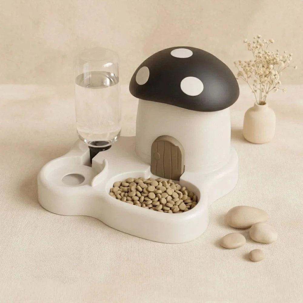 2 in 1 Mushroom Pet Automatic Feeder – Cat Bowls & Feeders