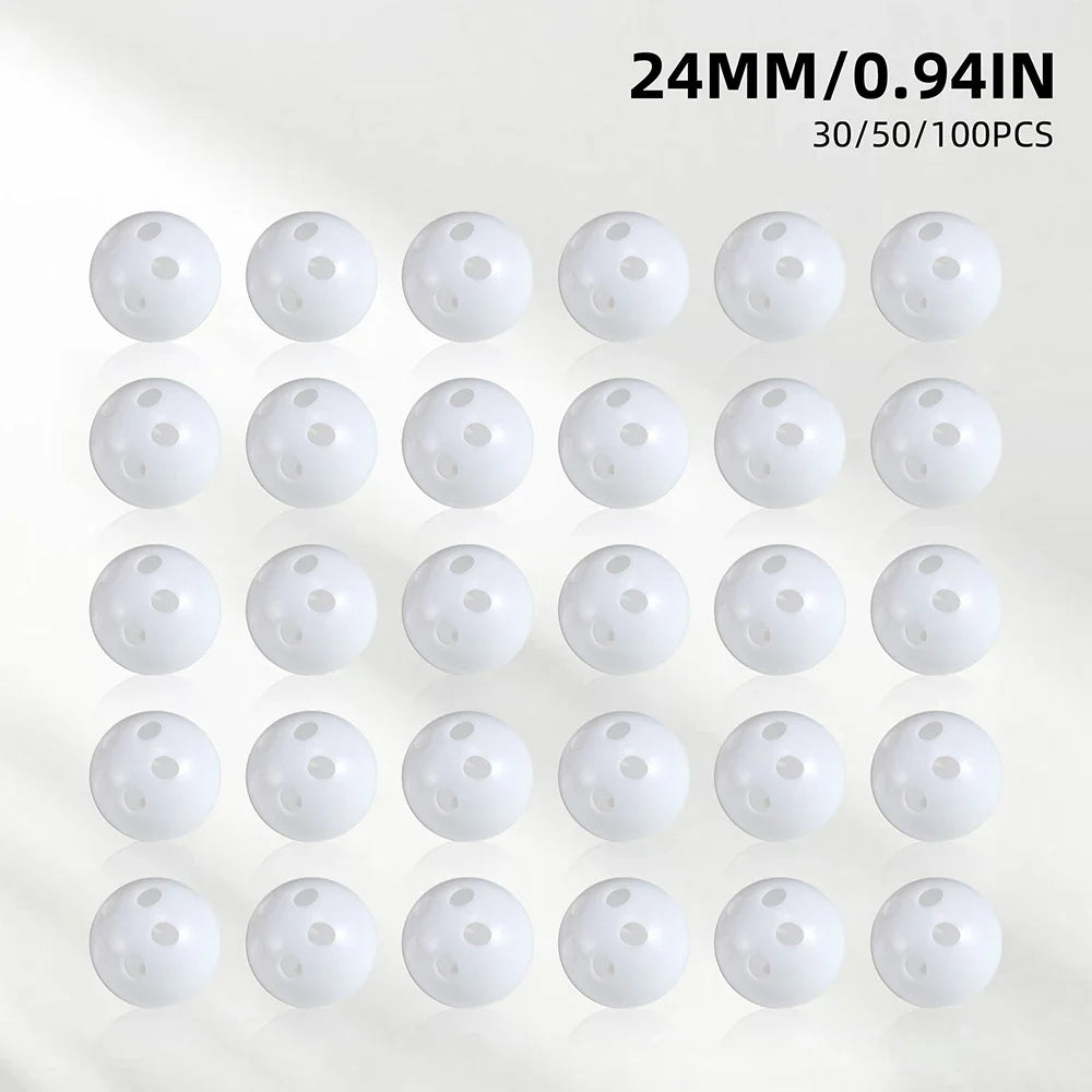 30 50 24mm Plastic Rattle Squeaker Bell Balls – Plush & Squeaky Dog Toys