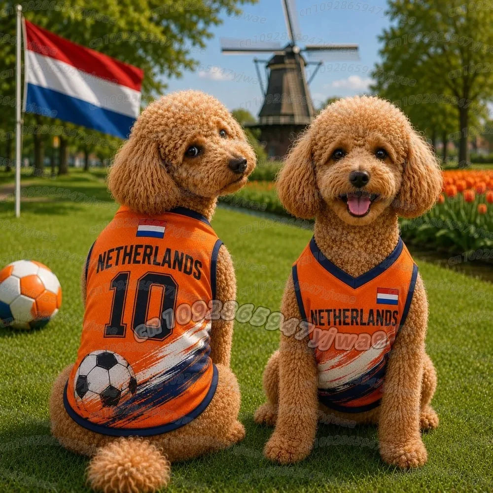 26 Summer Dog Clothes Netherlands FLAG print - ProPawPet.com