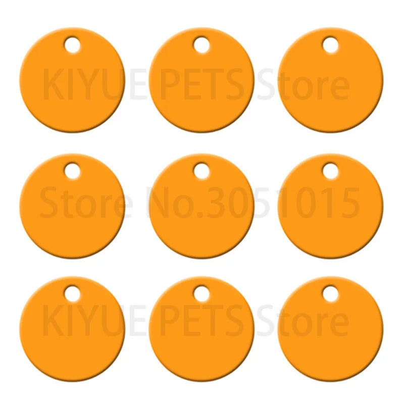 20Pcs Round Shape Aluminum Pet ID Tag 2 - ProPawPet.com