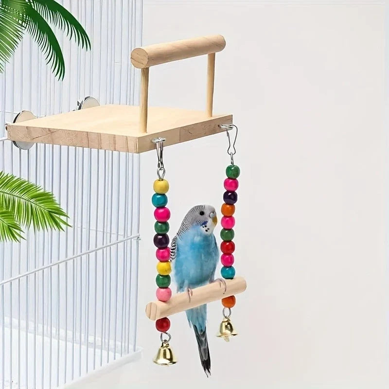Wooden Bird Perch Platform Stand Parrot - ProPawPet.com