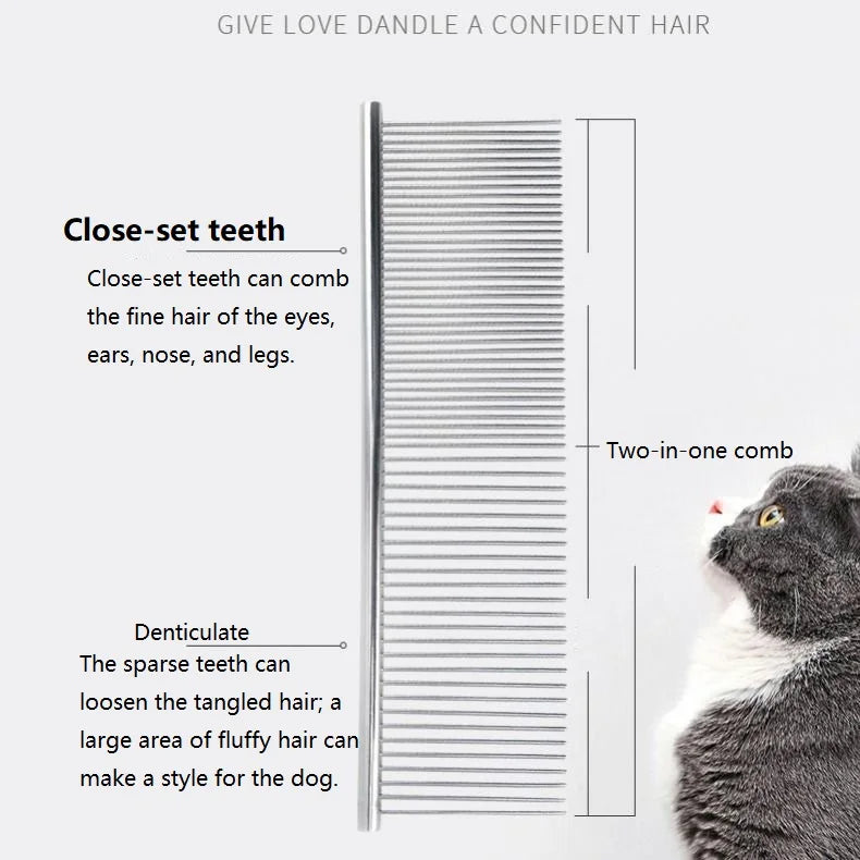 19/16cm Stainless Steel Dematting Comb for - ProPawPet.com