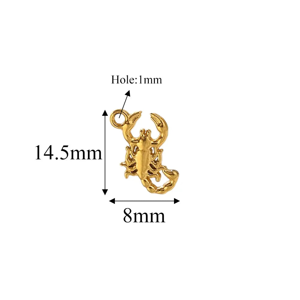 5pcs Stainle Steel Gold Animal Charms For - ProPawPet.com