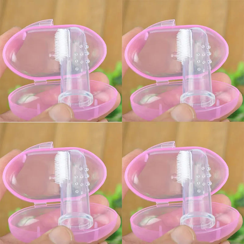 1-4pc Super Soft Pet Finger Toothbrush Teddy - ProPawPet.com