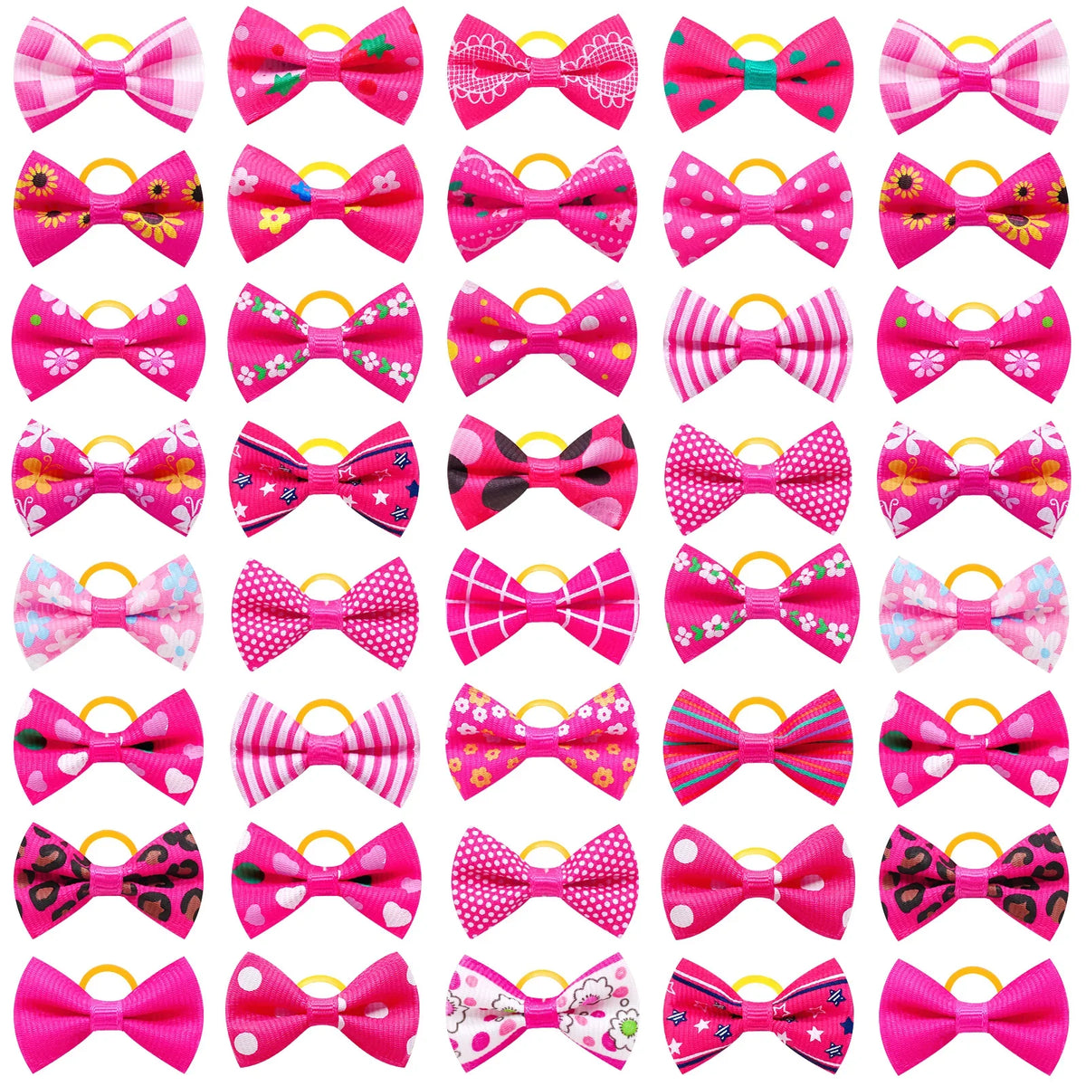 10/20/30pcs Small Dog Decorated Hair Bows - ProPawPet.com