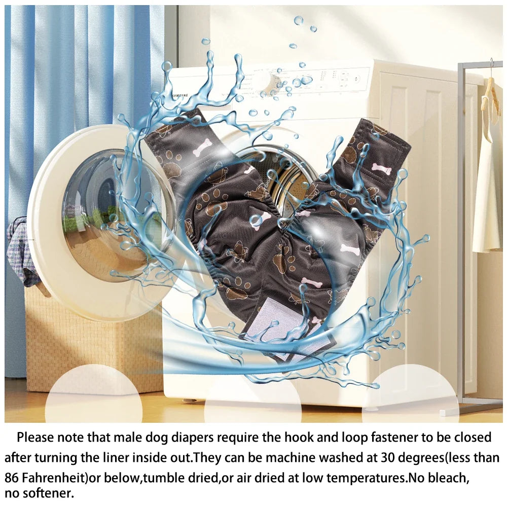 3PCS Durable Washable Male Dog Diaper Wraps - ProPawPet.com
