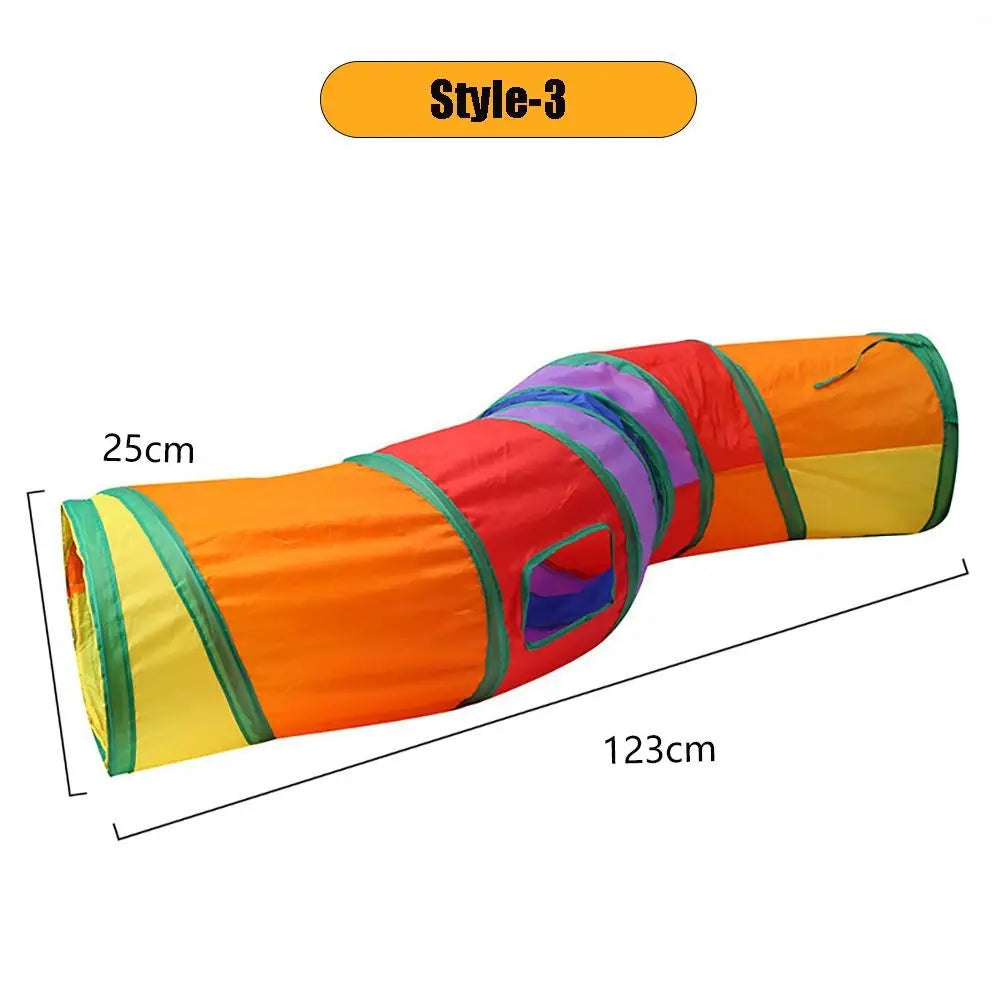 Polyester Steel Wire Cat Tunnel Tube Foldable Colorful Maze – 12 Colors