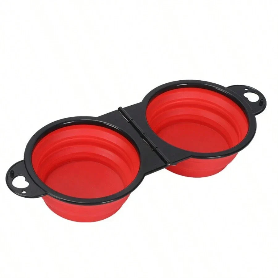 1-piece 2-in-1 Foldable Dual Bowl Feeding - ProPawPet.com