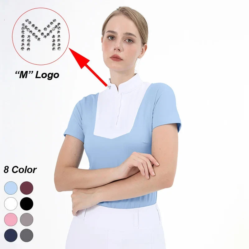 M LOGO Equestrian T-Shirts Short Sleeve Tops - ProPawPet.com