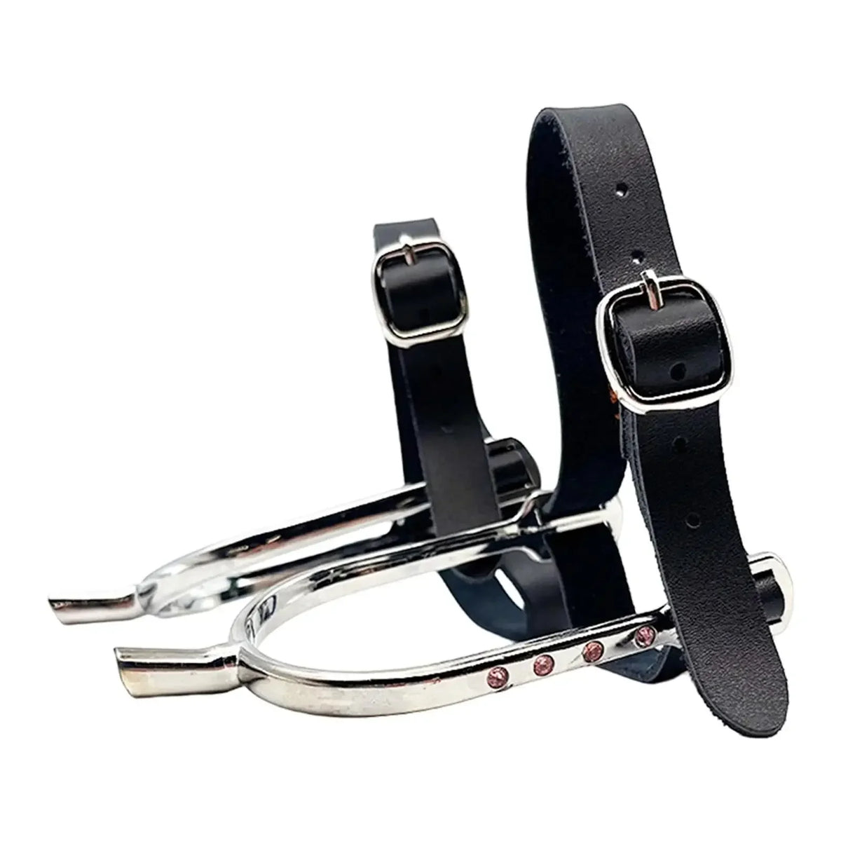 Decorative Rhinestone Horse Spurs with Durable Straps – 2 Colors