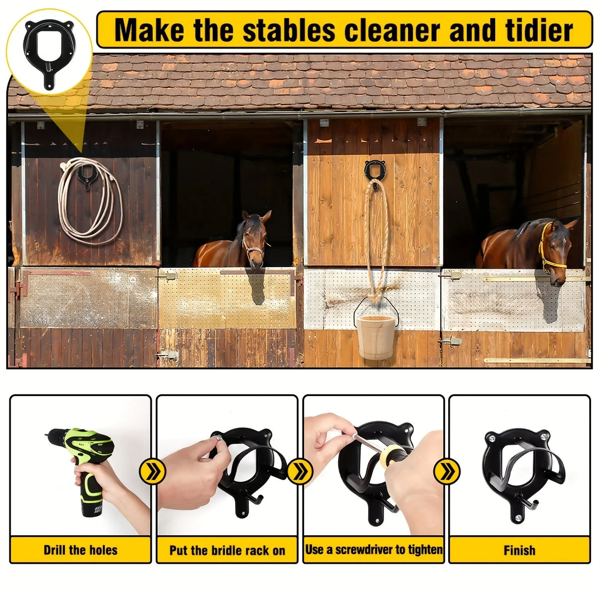 12/6/1Pc Horse Bridle Rack, Bridle Bracket - ProPawPet.com