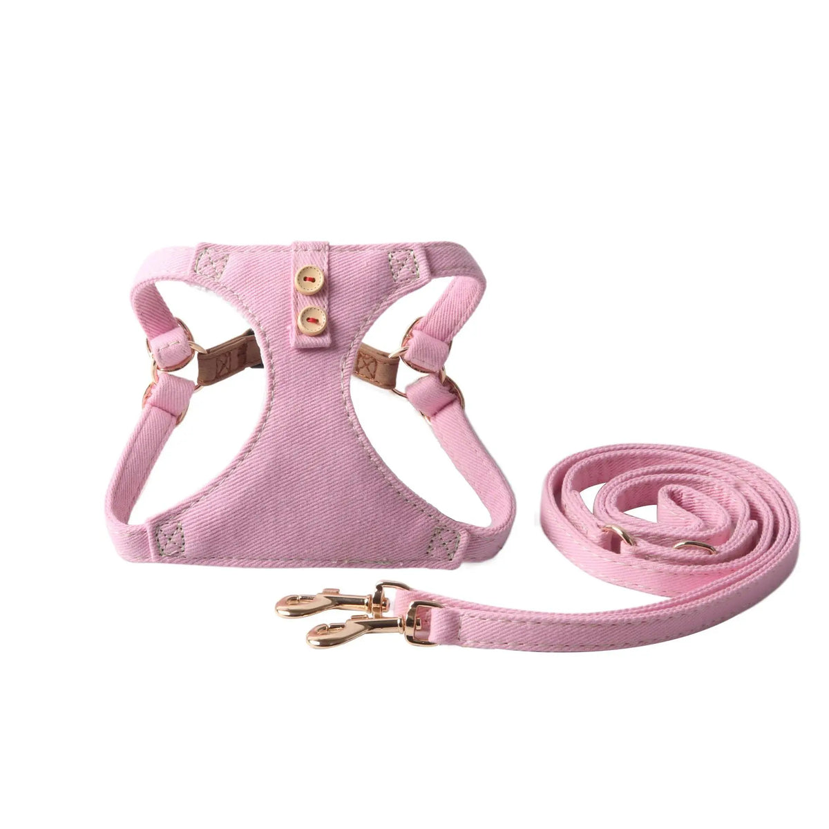 Cotton Denim Dog Harness & Pet Leash Set - - ProPawPet.com