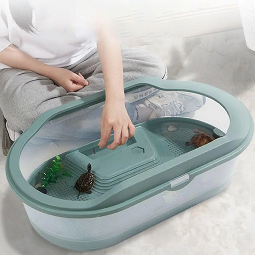 New Plastic Turtle Tank Container Reptile - ProPawPet.com