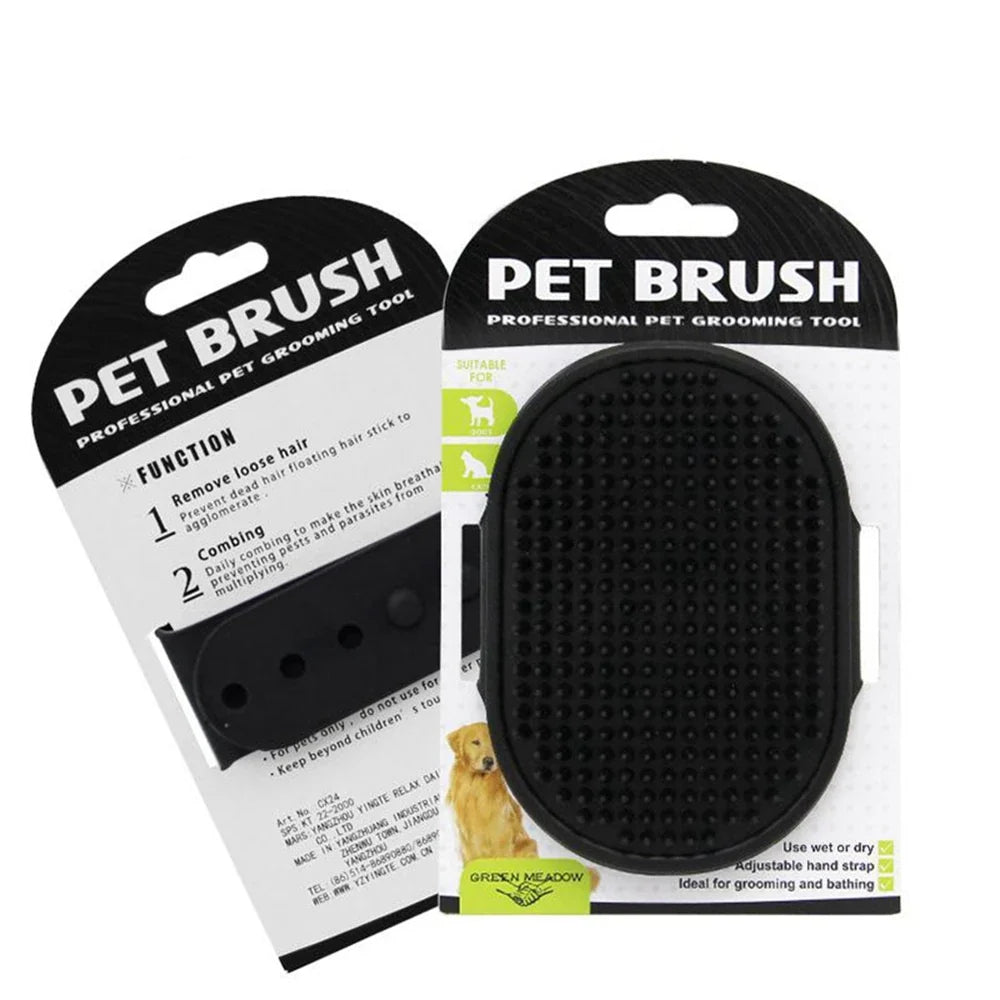 Pet Cleaning Brush Dog & Cats Bath Soft Rubber Silicone – Dog Supplies
