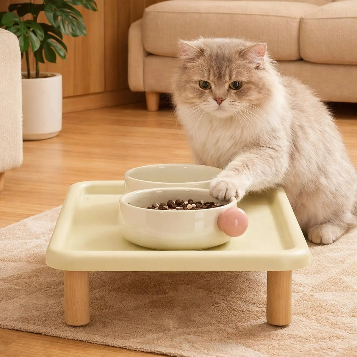 Elevated Cat Food Bowl Platform Portable for - ProPawPet.com