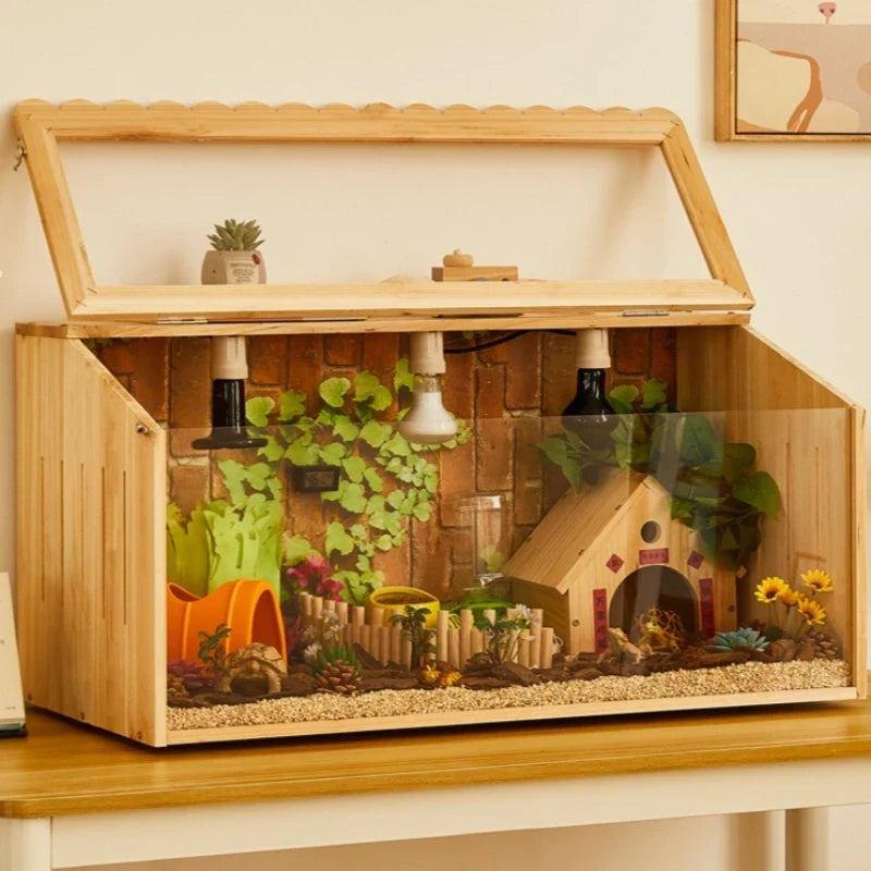 Reptile Pet Breeding Box Wooden Acrylic - ProPawPet.com