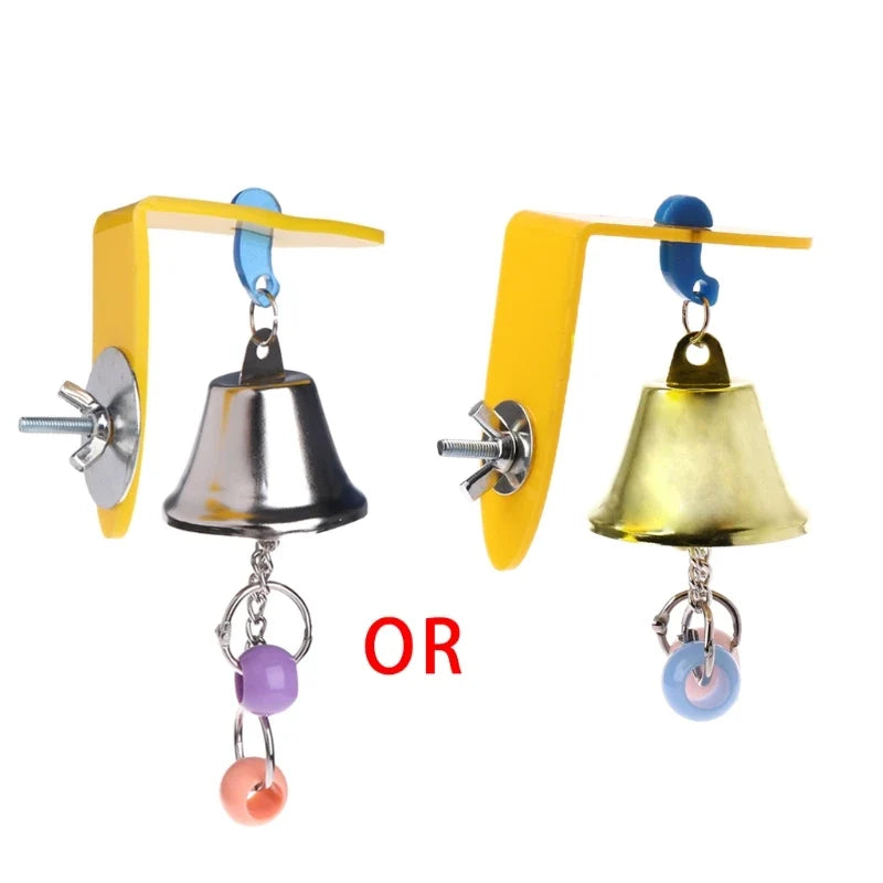 Parrot Bell Toys Birds Chewing Hanging Enclosure – Bird Supplies