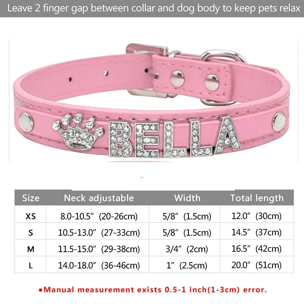 Bling Crystal Puppy Dog Collars Personalized - ProPawPet.com