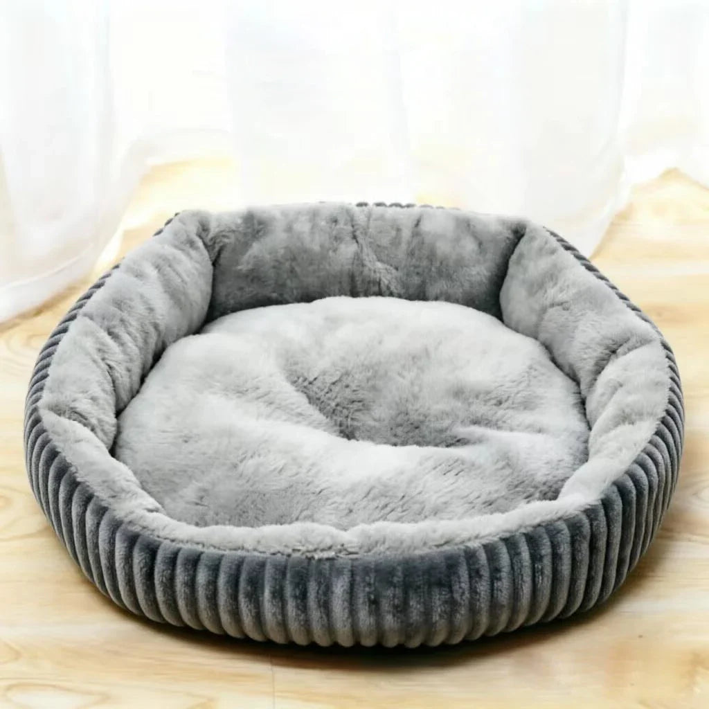 Round Corduroy Cat Bed, Soft and Warm Pet Bed - ProPawPet.com