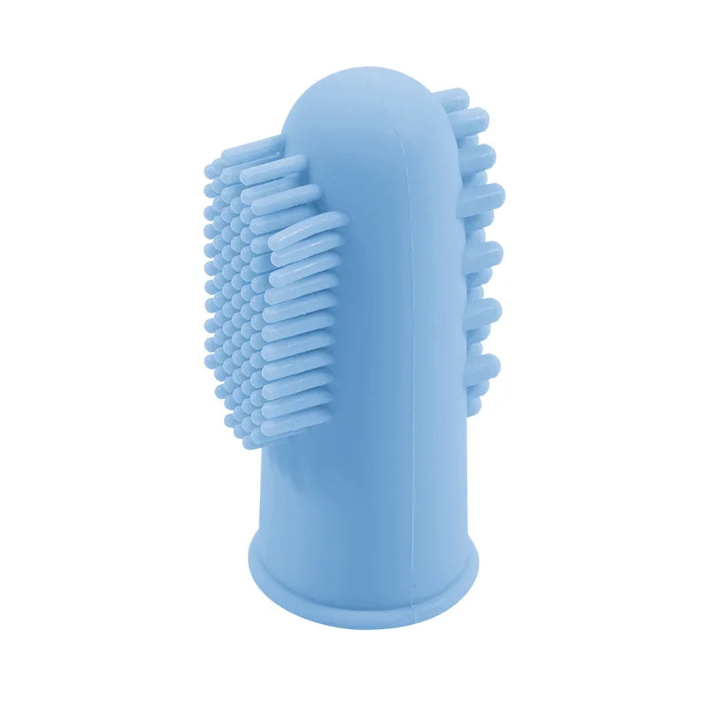 Soft Dog Finger Toothbrush Grooming Brush Bad Breath Tartar Teeth Tool