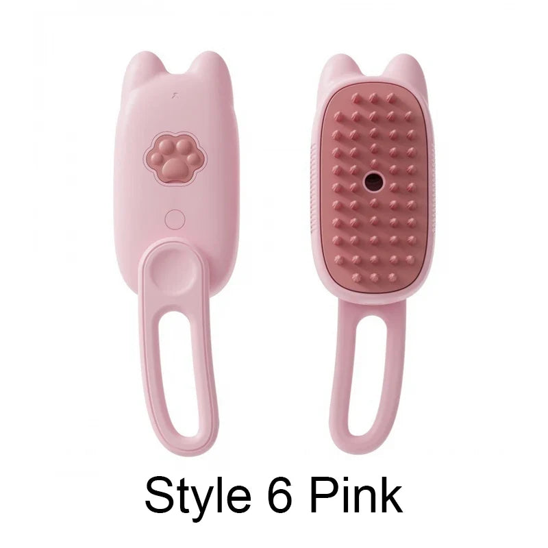 Steamy Brush Electric Spray Cat Hair Brush - ProPawPet.com