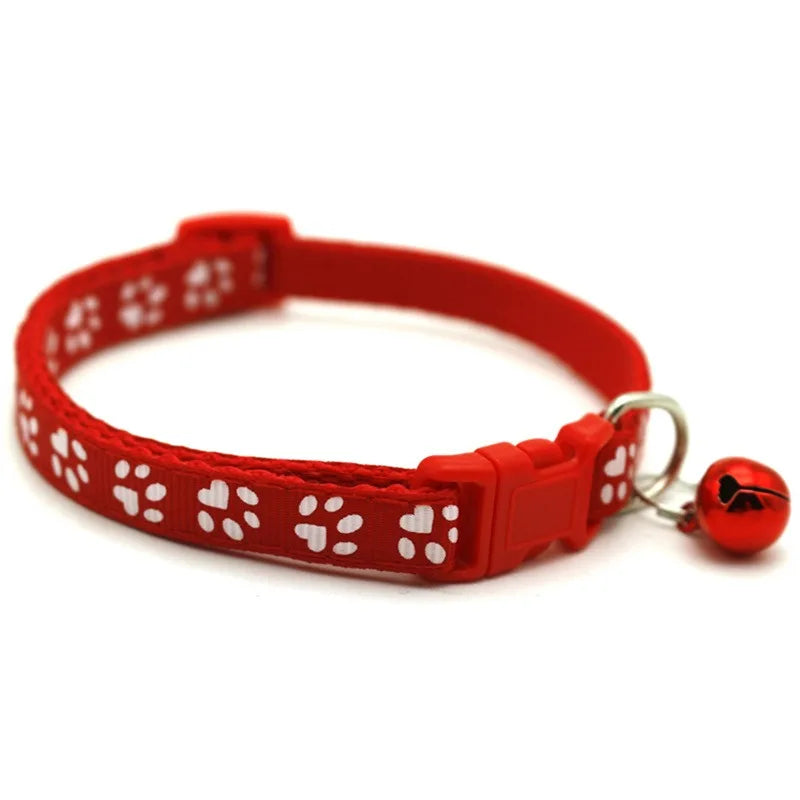 Soft Heart Charm and Bell Cat Collar