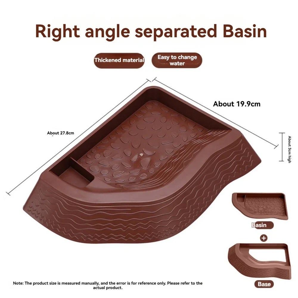 Yellow Edge Turtle Bath Basin Half Water - ProPawPet.com