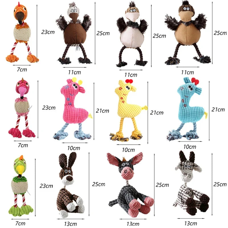 Plush Flamingo Pet Squeaky Toys for Small - ProPawPet.com