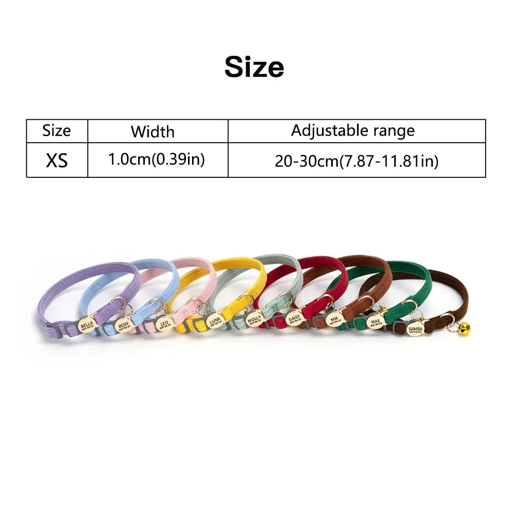 Personalized Engraved Cat Collar Adjustable - ProPawPet.com
