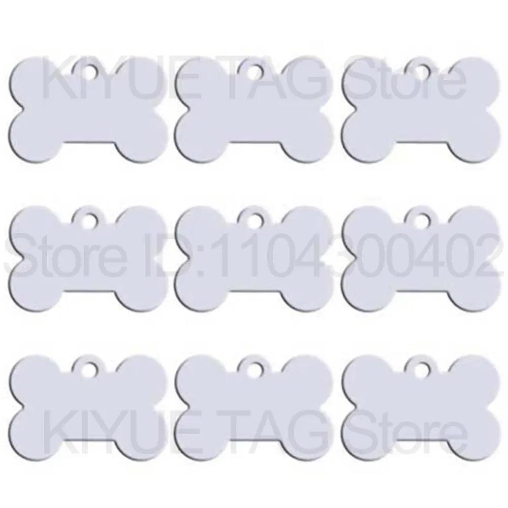 KIYUE 100 Pcs Blank Bone Shaped Dog Tag Cat - ProPawPet.com