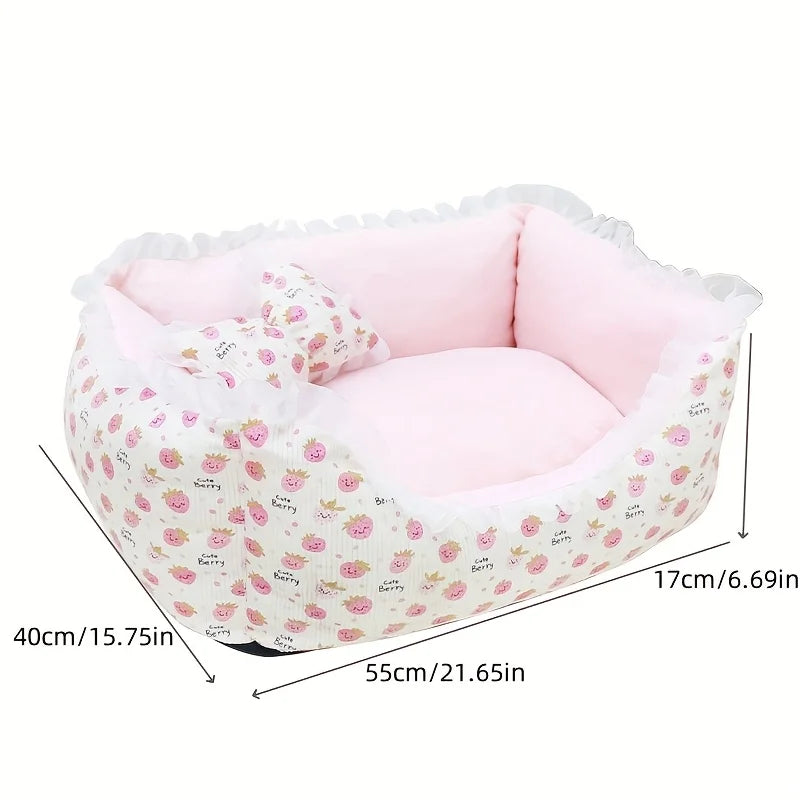 Winter Detachable Washable Dog Bed for Small Medium Cozy Pet – Dog Supplies