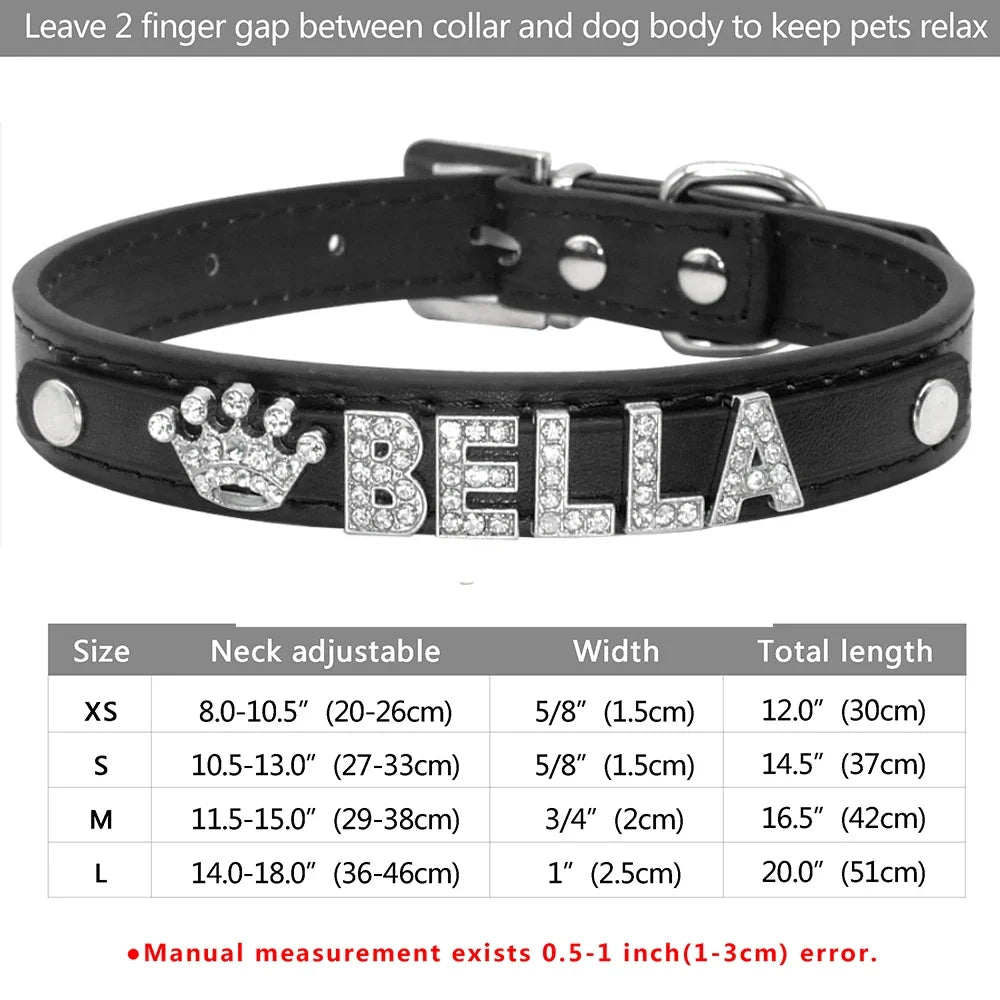 Bling Crystal Puppy Dog Collars Personalized - ProPawPet.com