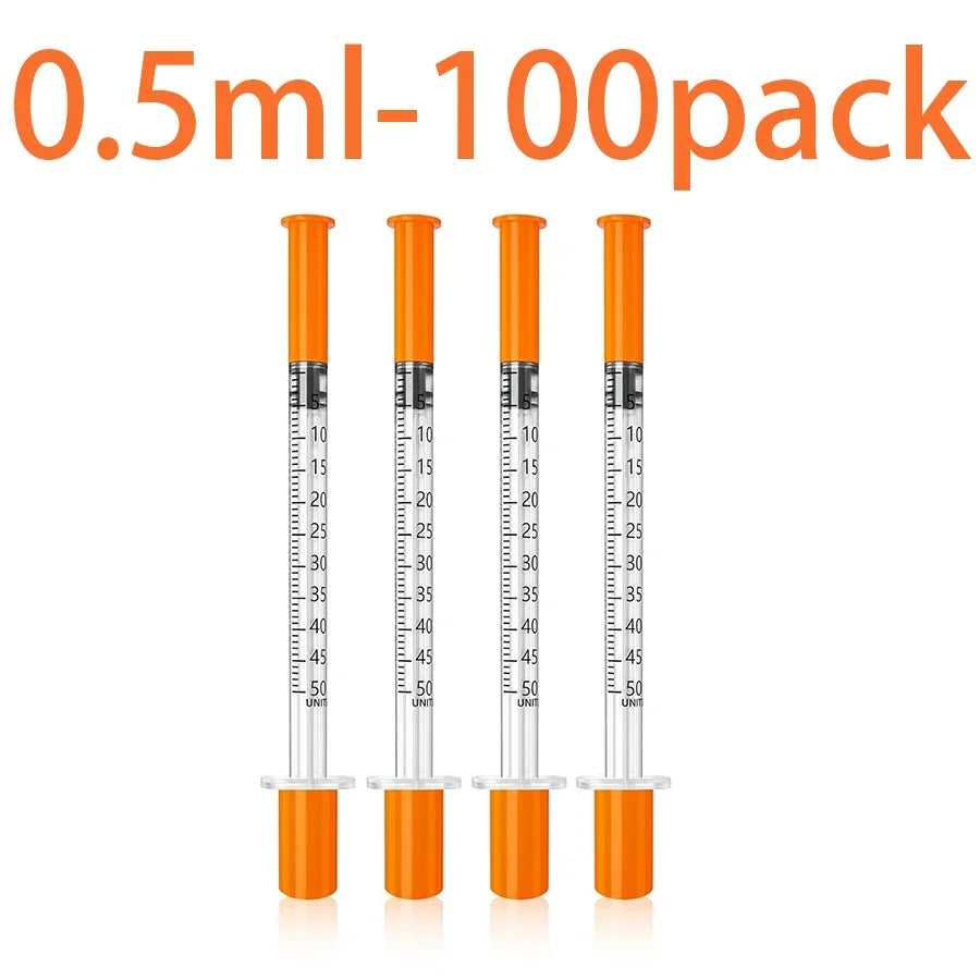 100 0.5 1ml Syringes with Needles Individually Packaged – Dog Supplies