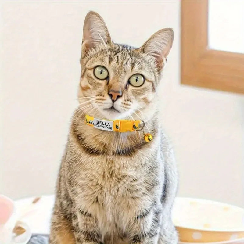 Personalized Cat Collar with Bell Buckle - ProPawPet.com