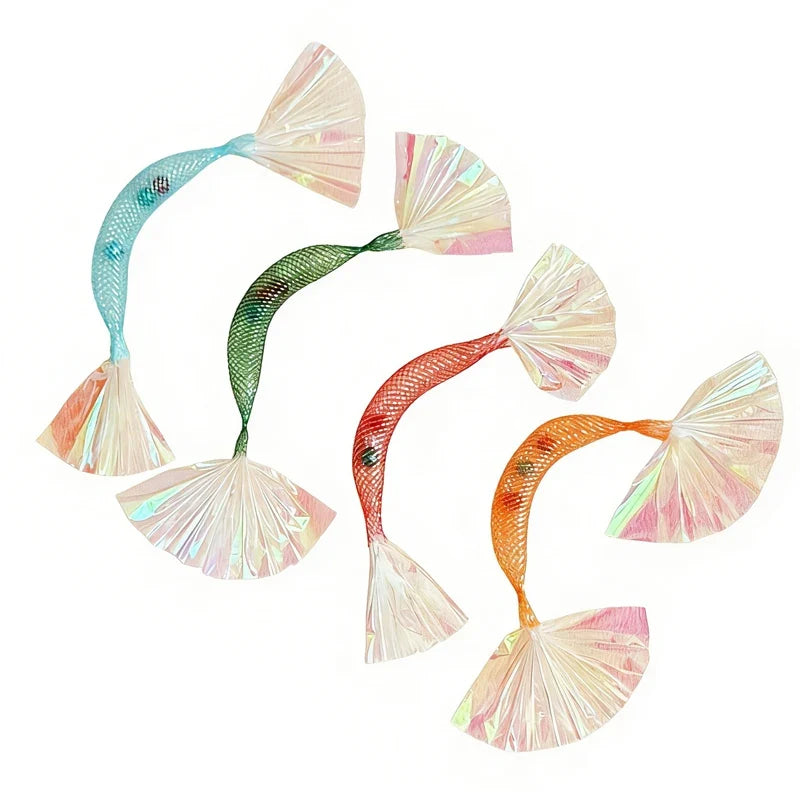 2/4PCS New Elastic Mesh Tube Prawn Cat Toy - ProPawPet.com