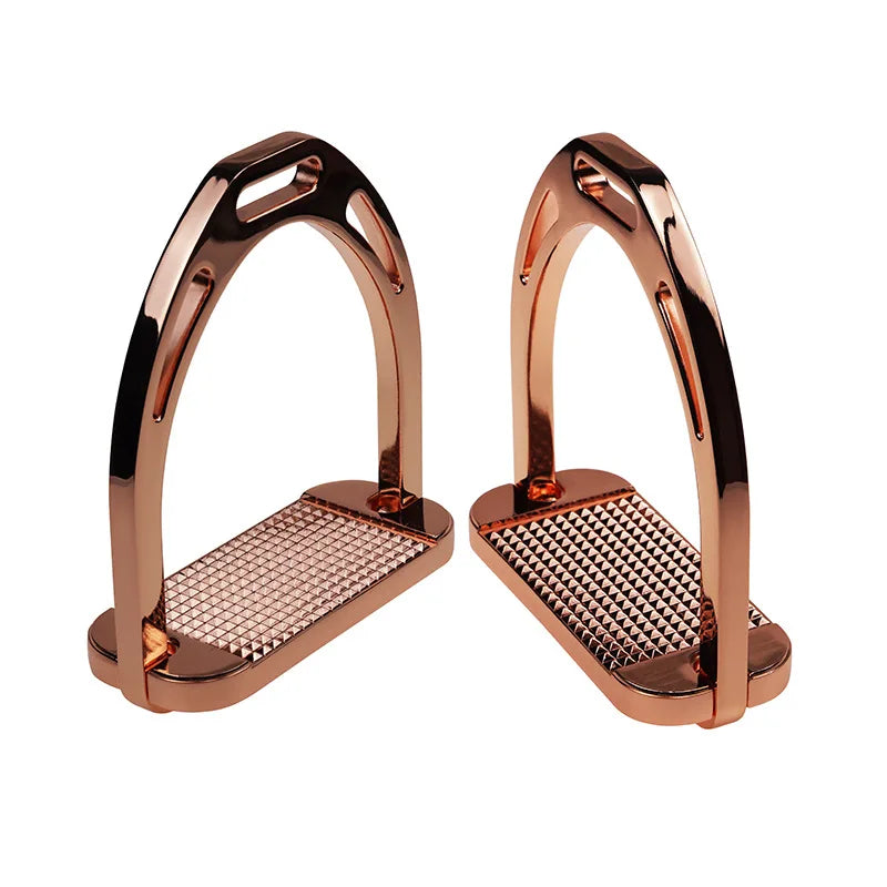 Metal Horse Riding Stirrups with Rubber Pad – 4 Colors