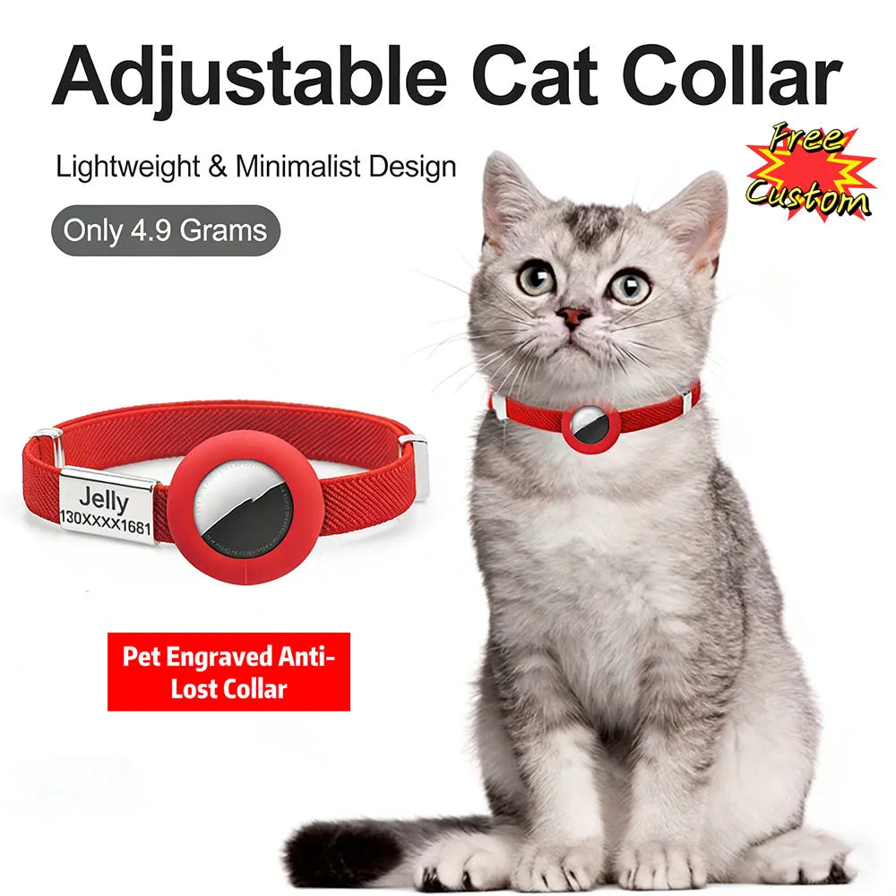 Fashion AirTag Cat Collar Elastic Customized - ProPawPet.com