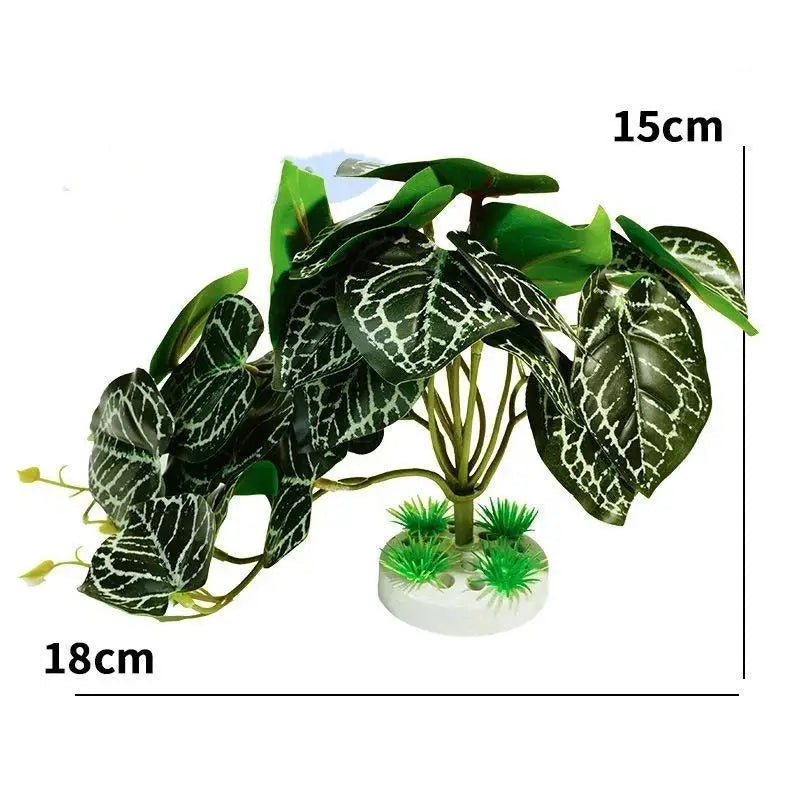 Reptile Basking Terrace Simulated Leaves Suction Cup – 14 Colors