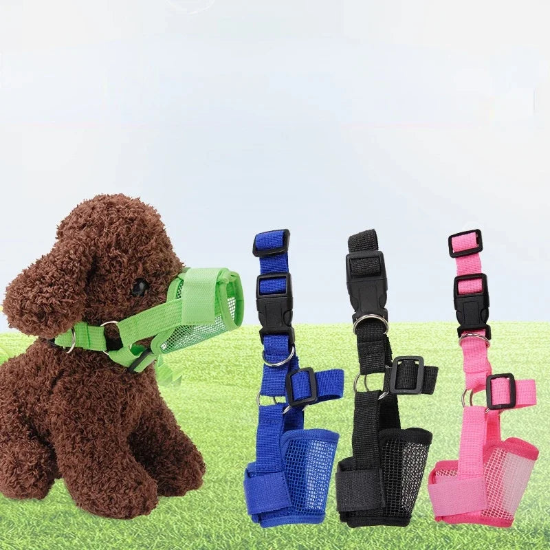 Pet Dog Adjustable Bark Bite Mesh Mouth - ProPawPet.com