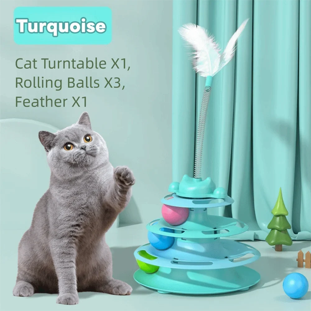 Fun Puzzle Game 3 Layer Cat Tower Physical Exerciser – Cat Supplies