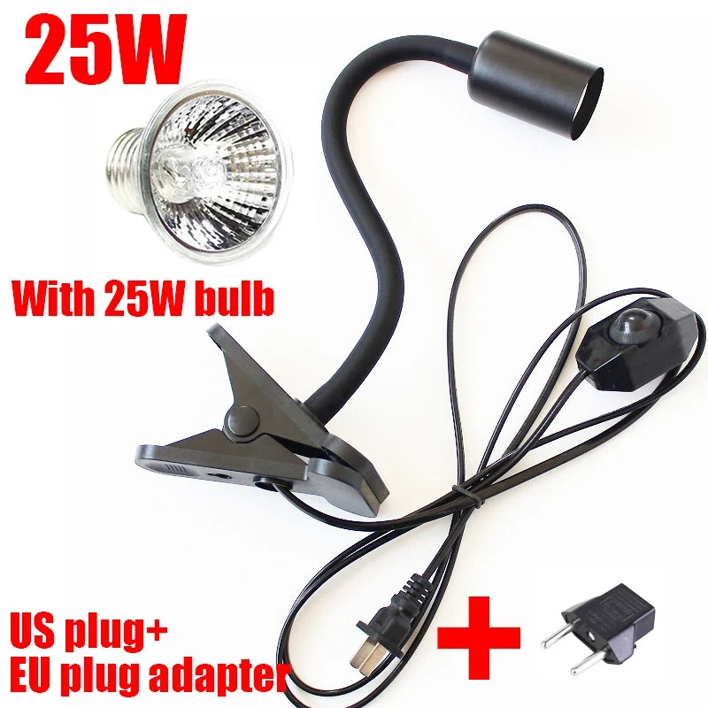 220v Turtle Basking Lamp with 25 50 75w Uva UVB Full Spectrum – Reptile Supplies