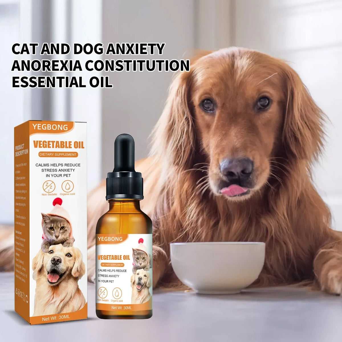 Natural Organic Calming Drops Pet Anxiety - ProPawPet.com