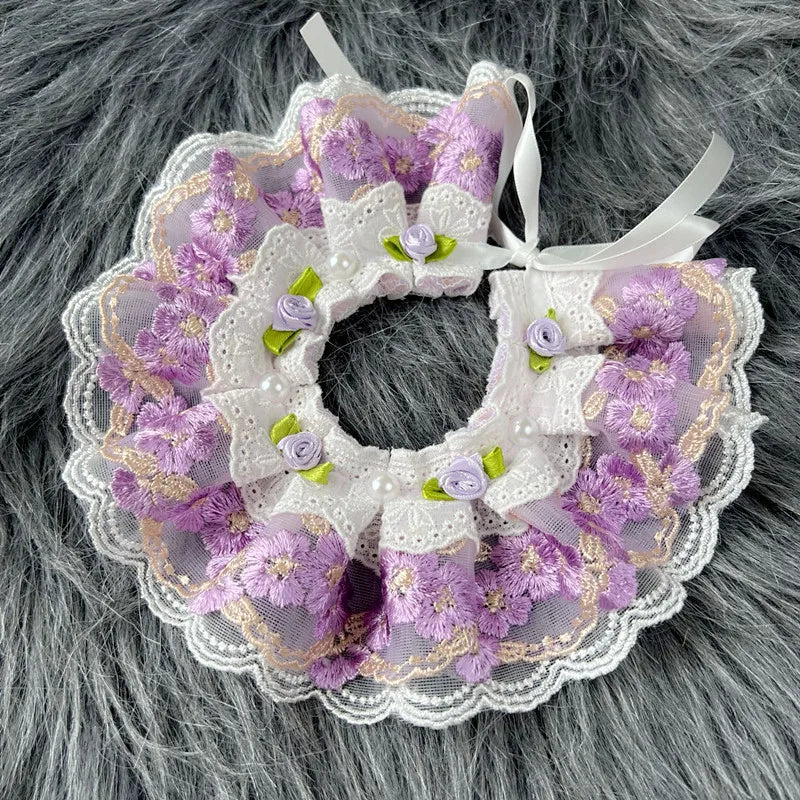 Girls Lace Cat Dog Collar Luxury Wedding - ProPawPet.com