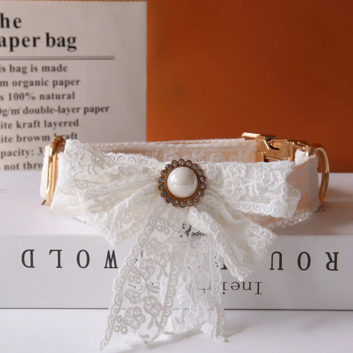 Personalized ID Lace Wedding Dog Collar - ProPawPet.com