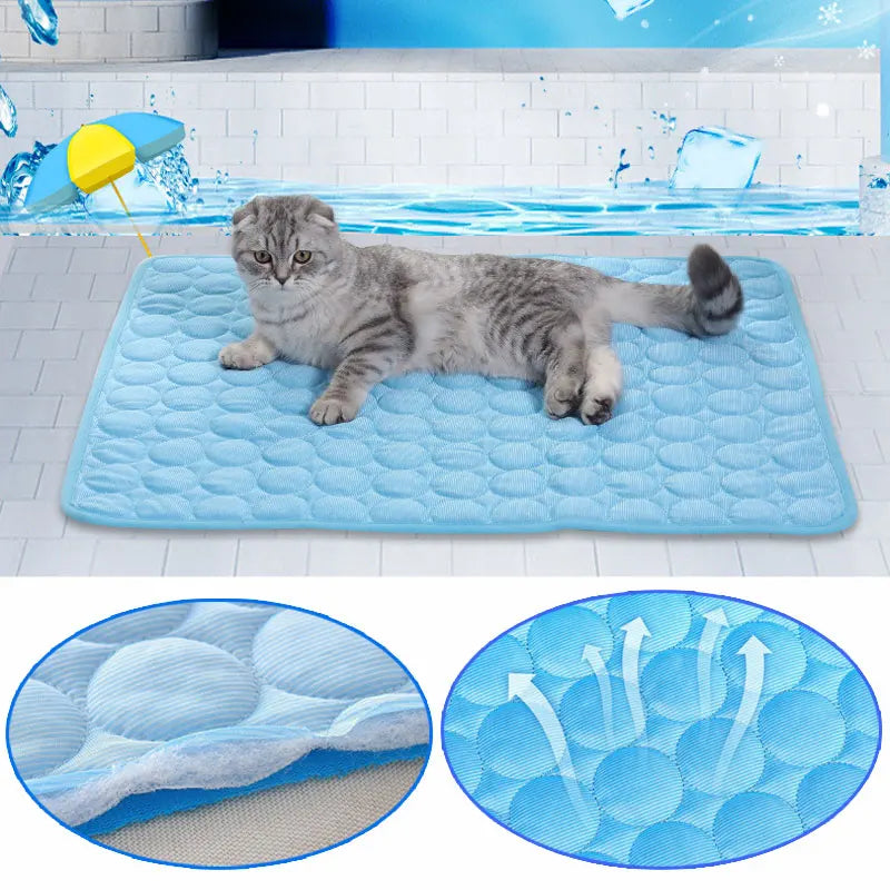 Summer Ice Silk Cool Pet Mat Thin Cat and - ProPawPet.com