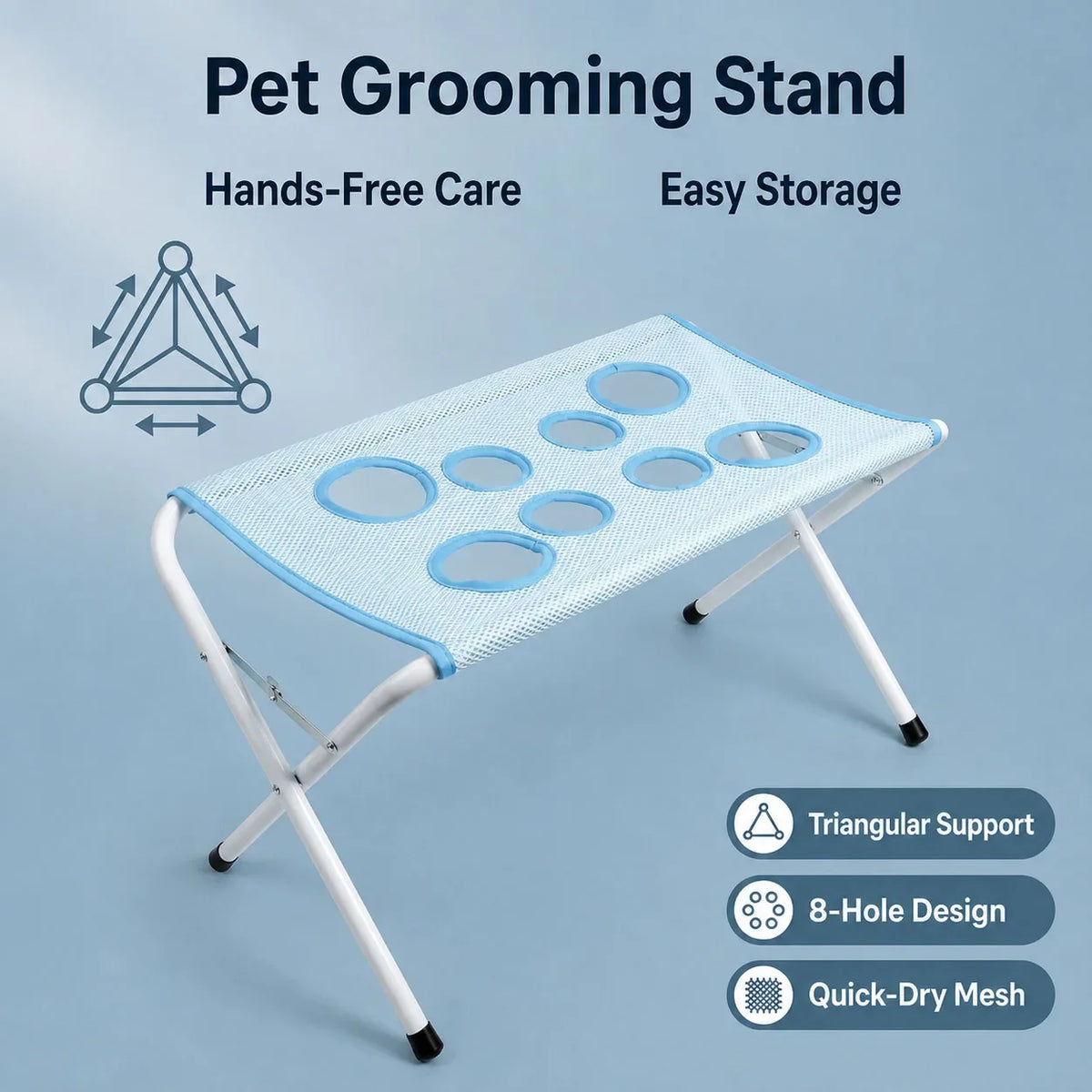 Foldable Pet Grooming Table Dogs & Cats Breathable Mesh Home – Dog Supplies