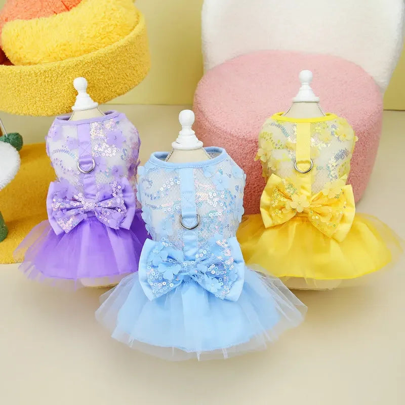 Summer Pet Clothes Apparel Dog Harness Dress - ProPawPet.com