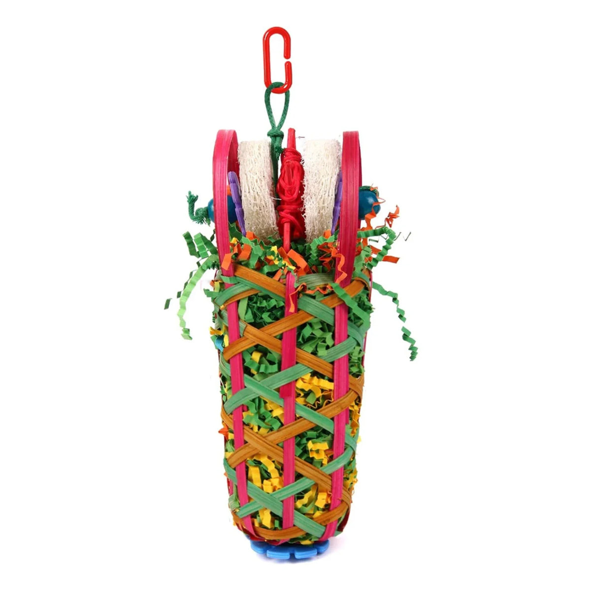 Colorful Bird Chew Toys for Parrots Natural Foraging Enclosure