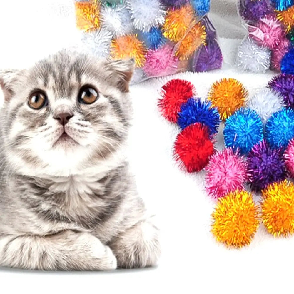 50Pcs Cats Sparkle Balls Dogs Glitter Pom - ProPawPet.com